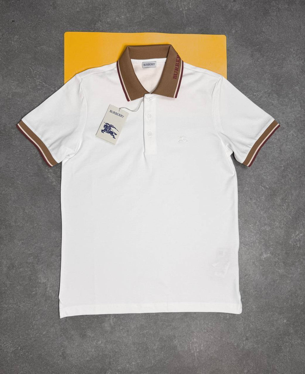 Burberry Polo Logo Collar Cotton Replica Shirt for Men Sale UK