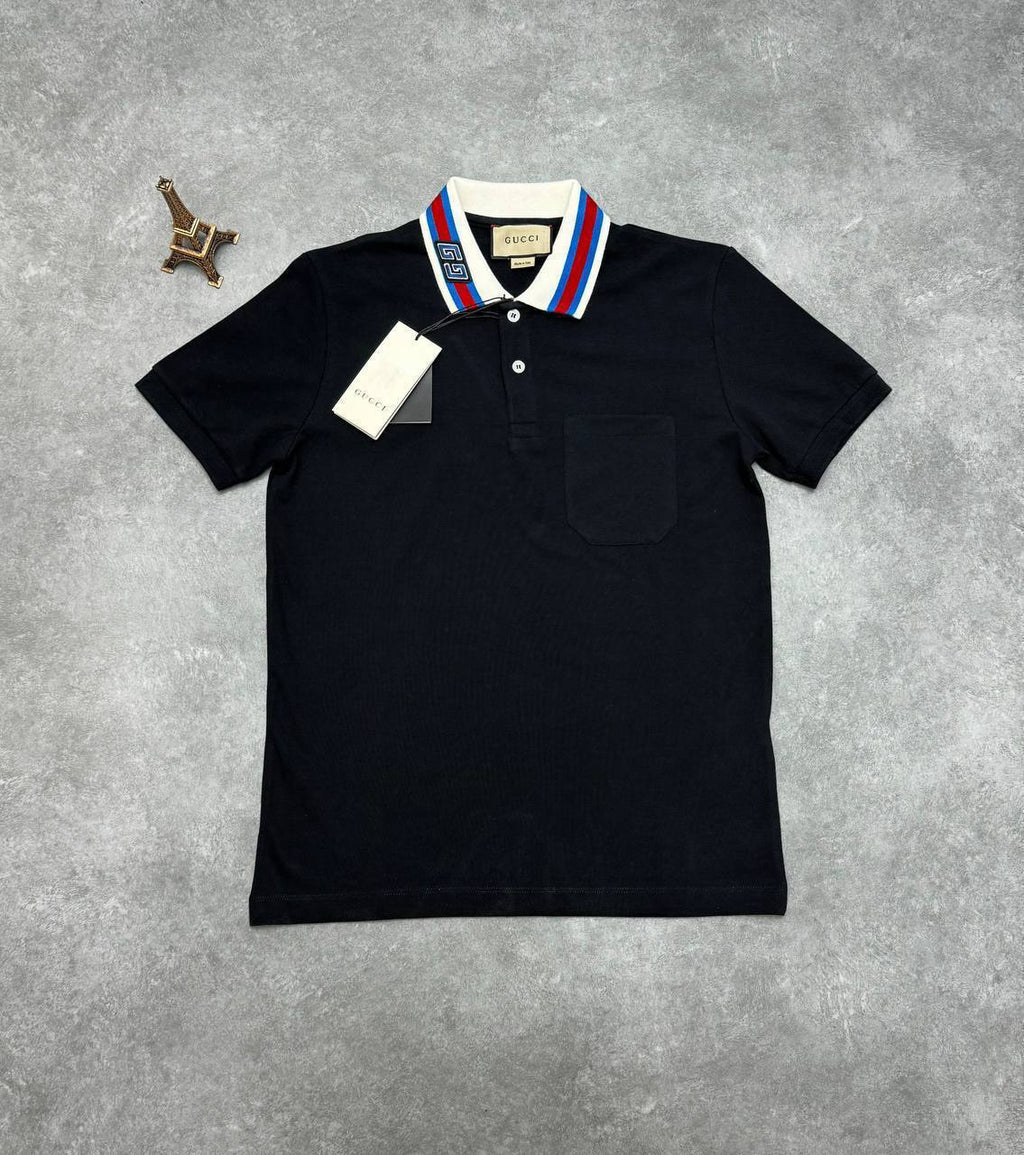 GUCCI Logo-Embroidered Cotton-Blend Piqué Replica Polo Shirt First Copy Sale UK