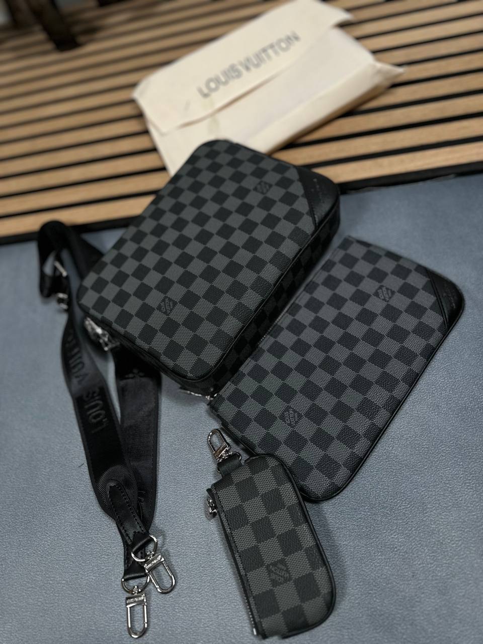 Louis Vuitton Black Trio Messenger Rep Bag For MEN Sale UK