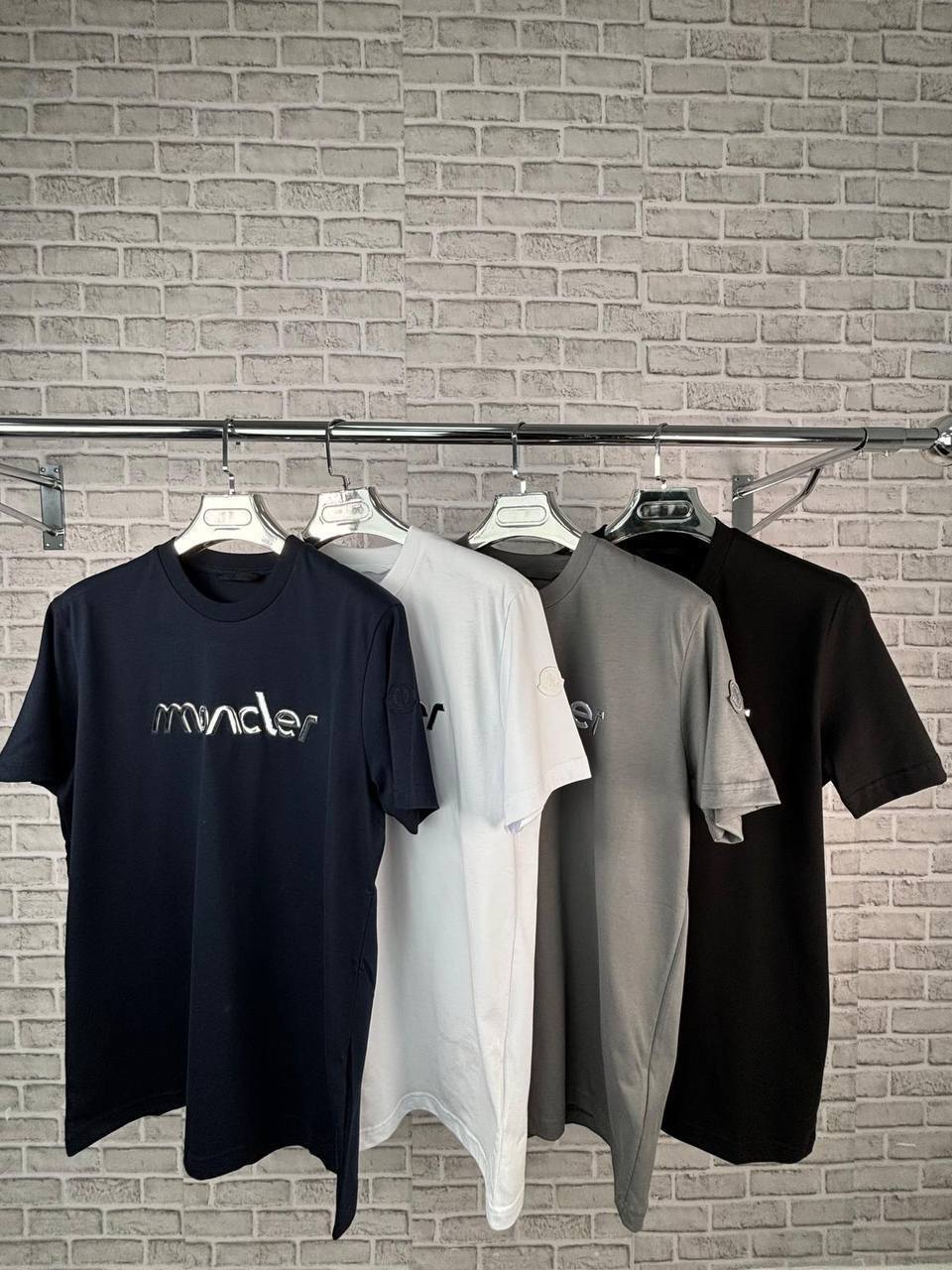 Moncler Men's T-shirt Half Sleeve Cotton Round Neck Sale UK