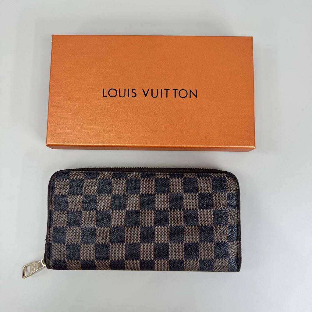 LOUIS VUITTON Long Zippy Wallet Purse Damier Ebene Brown Women's Sale UK Reps AAA Quality