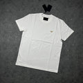 Prada White Cotton T-shirt with Triangle Logo UK Reps AAA Quality