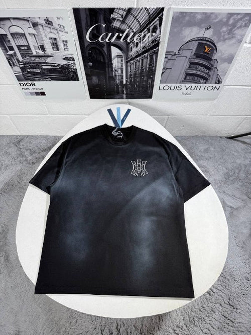 Amiri MA Logo Men's Luxury Embroidered Grey Cotton T-Shirt AAA Quality Reps UK
