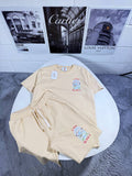 Casablanca Men's Luxury Casa Arch Cream T-Shirt and Shorts Set AAA Quality Reps UK