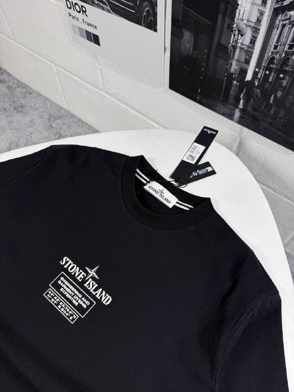 Stone Island Men's Luxury Compass Logo T-Shirt AAA Quality Reps UK