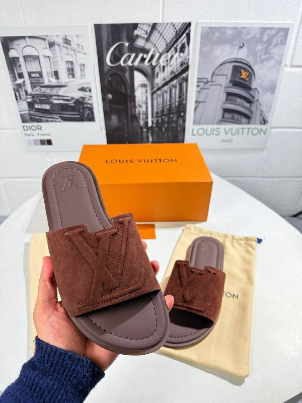 Louis Vuitton Men's Luxury Waterproof Suede Mule Slide AAA Quality Reps UK