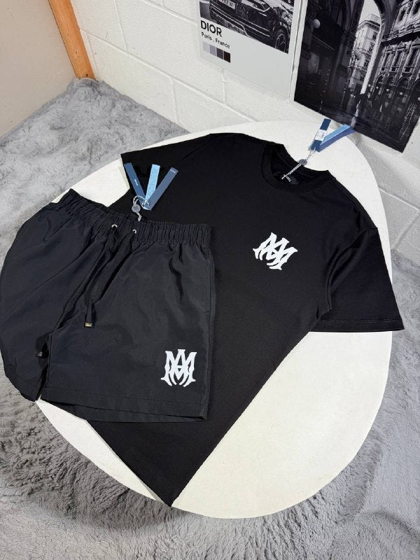 Amiri Men's Luxury MA Logo T-Shirt and Shorts Set AAA Quality Reps UK