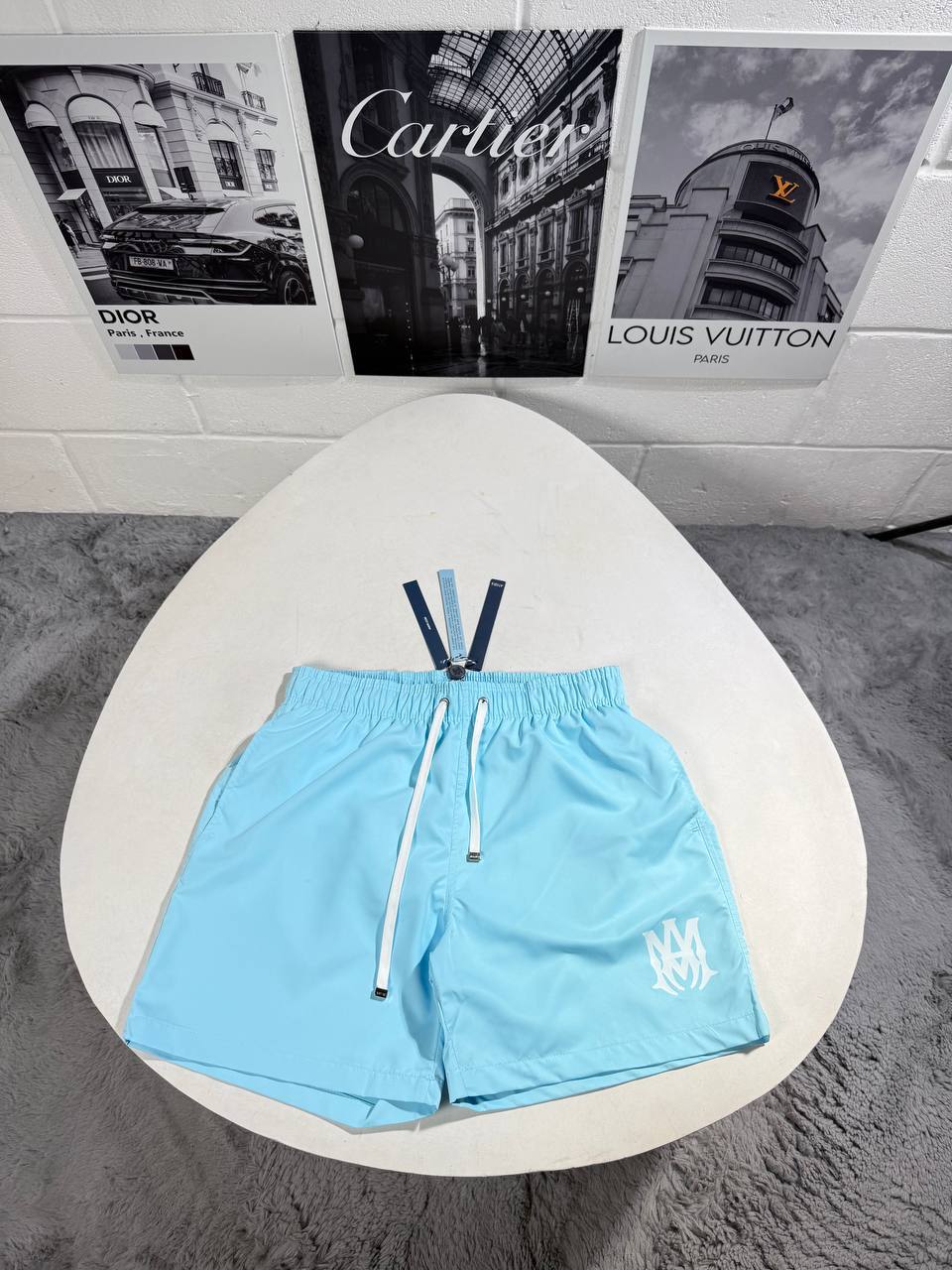 Amiri Men's Luxury MA Logo Drawstring Swim Shorts AAA Quality Reps UK