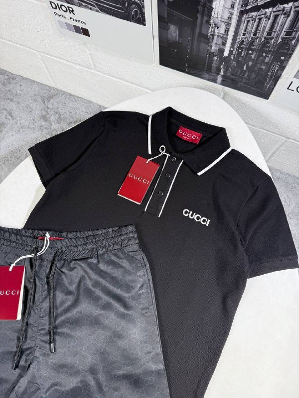Gucci Men's Luxury Polo Shirt and Shorts Casual Set AAA Quality Reps UK