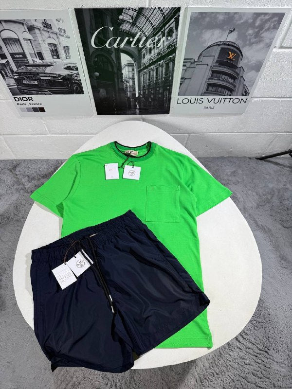 Hermès Men's Luxury T-Shirt and Shorts Summer Set AAA Quality Reps UK