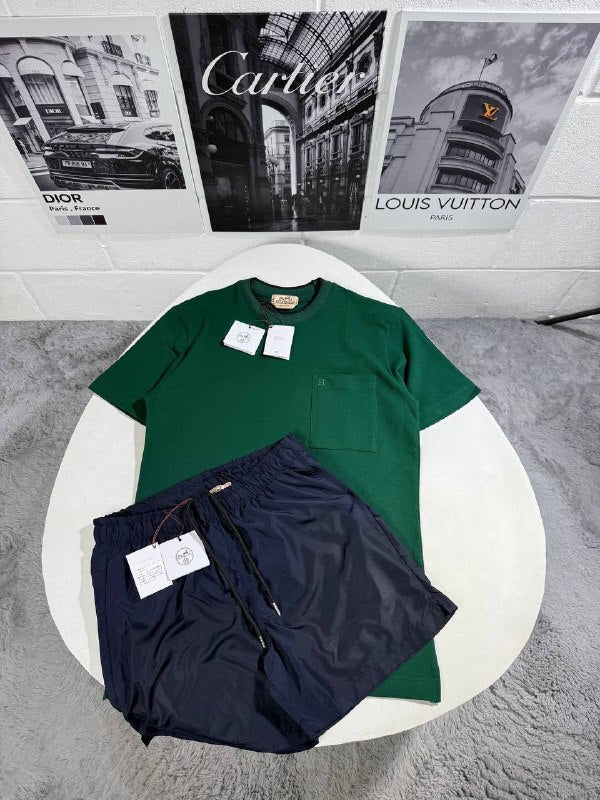 Hermès Men's Luxury T-Shirt and Shorts Summer Set AAA Quality Reps UK