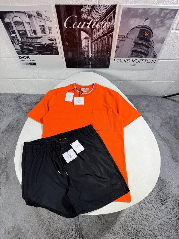 Hermès Men's Luxury T-Shirt and Shorts Summer Set AAA Quality Reps UK