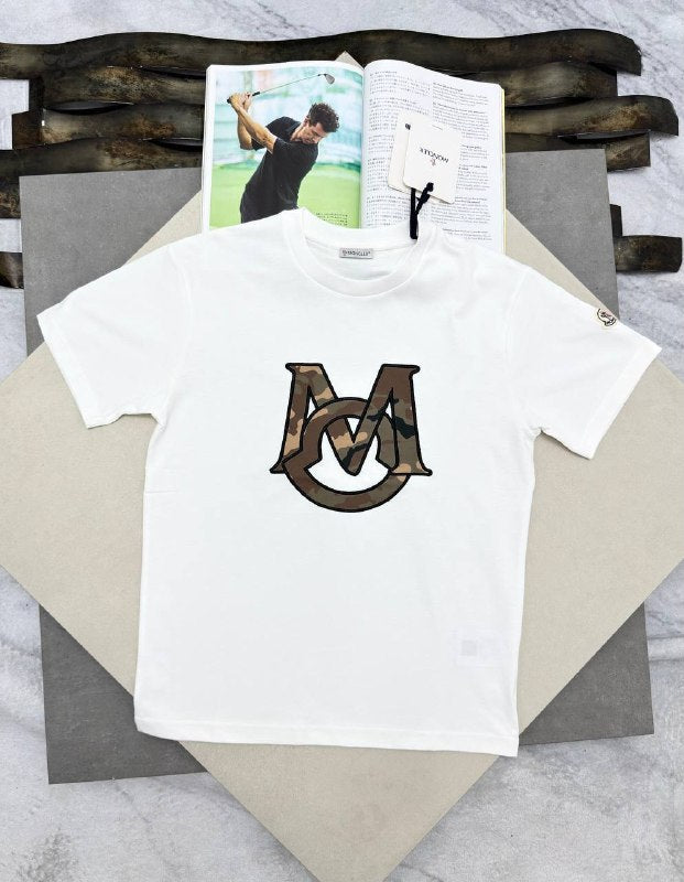 Moncler Men's Luxury Camouflage Logo Crewneck T-Shirt AAA Quality Reps UK