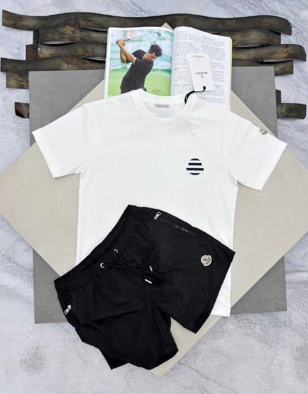 Moncler Men's Luxury T-Shirt and Swim Shorts Set AAA Quality Reps UK