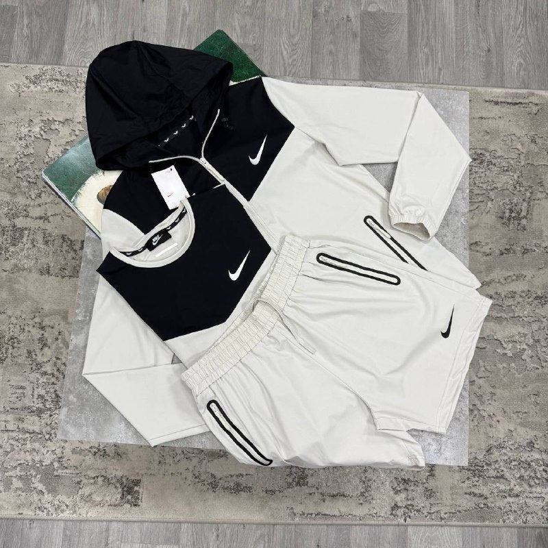 Nike Men's Luxury Hooded Windbreaker and Shorts Training Set AAA Quality Reps UK