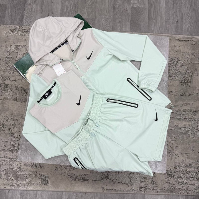 Nike Men's Luxury Hooded Windbreaker and Shorts Training Set AAA Quality Reps UK