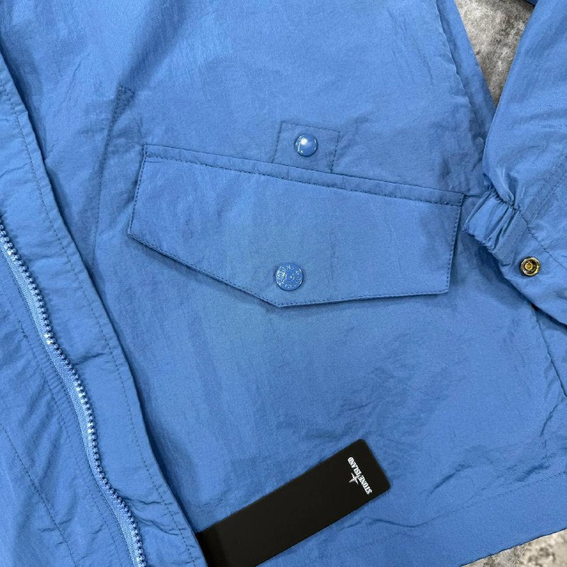 Stone Island Men's Luxury Hooded Crinkle Nylon Windbreaker Jacket AAA Quality Reps UK