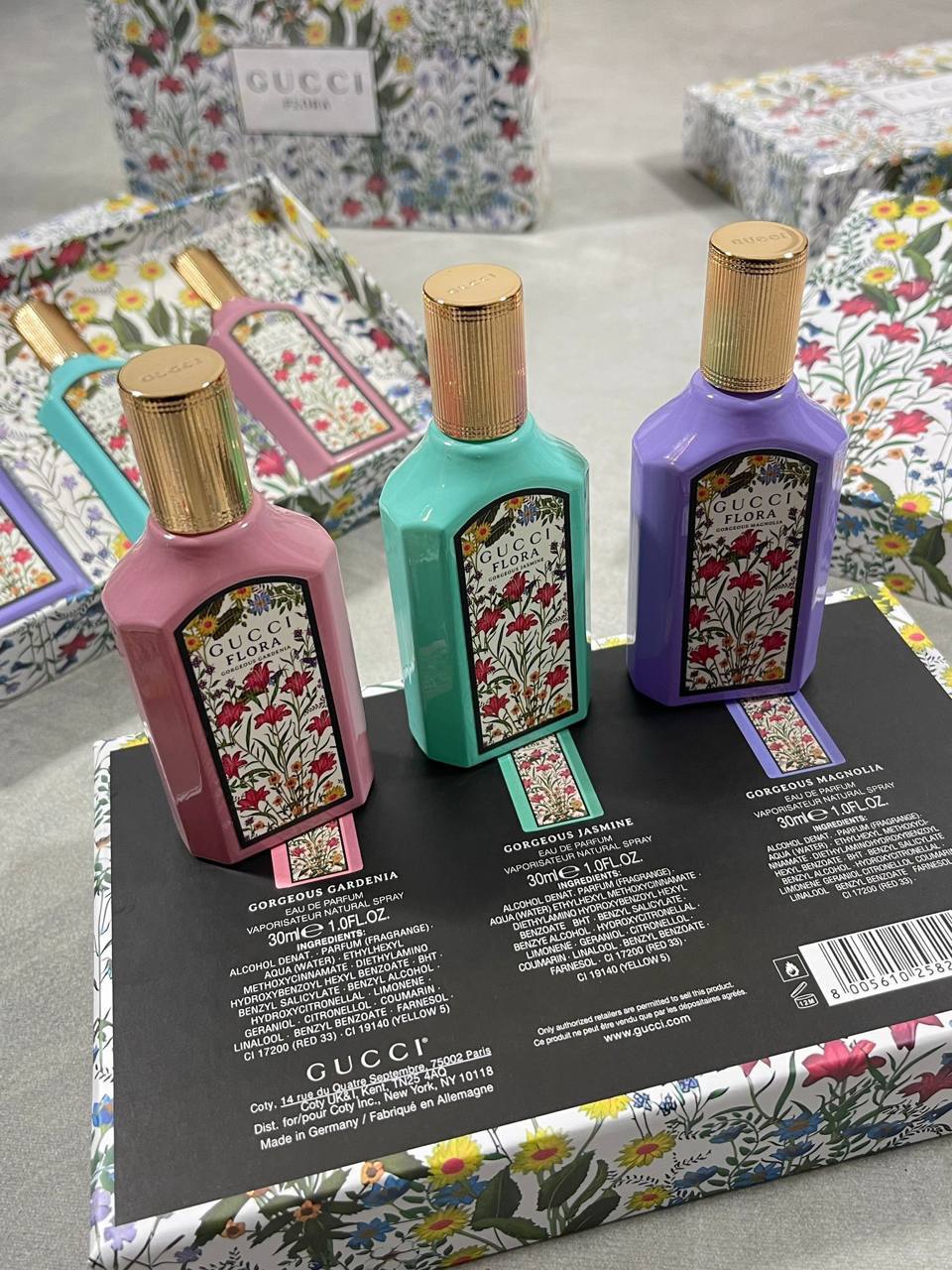Gucci Flora Gorgeous Miniature Eau de Parfum Women's Luxury 3-Piece Gift Set AAA Quality Reps UK