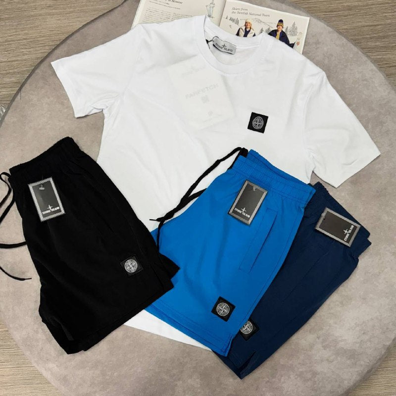Stone Island Men's Compass Patch T-Shirts and Shorts Set AAA Quality Reps UK