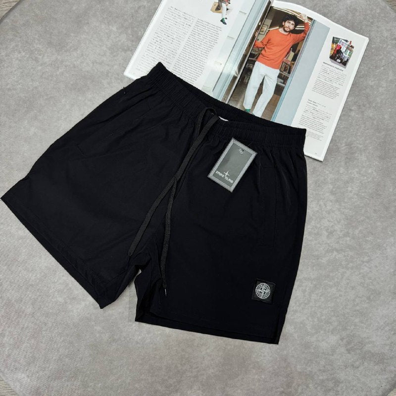 Stone Island Men's Compass Patch Casual Drawstring Shorts Collection AAA Quality Reps UK