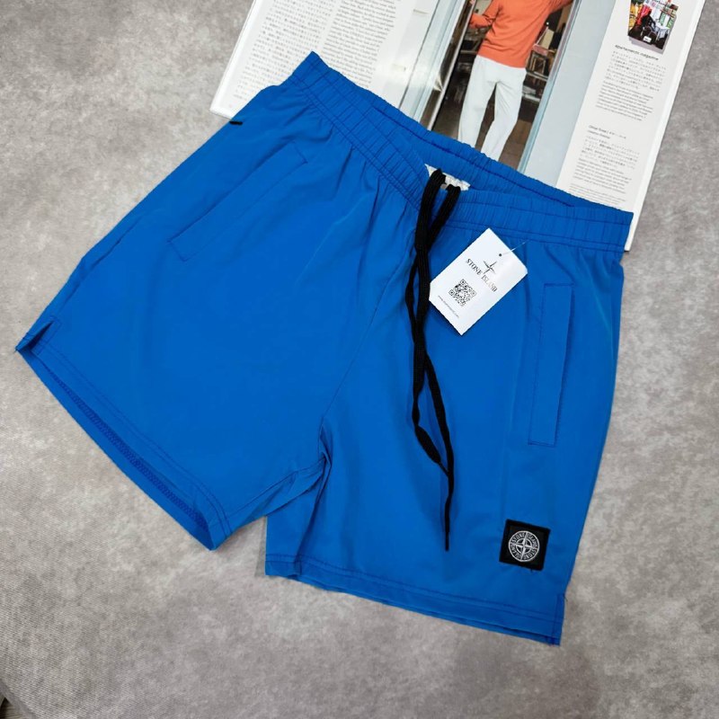 Stone Island Men's Compass Patch Casual Drawstring Shorts Collection AAA Quality Reps UK