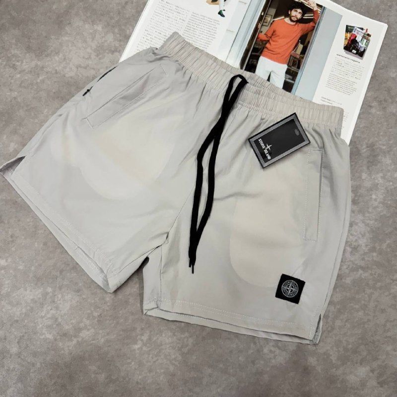 Stone Island Men's Compass Patch Casual Drawstring Shorts Collection AAA Quality Reps UK