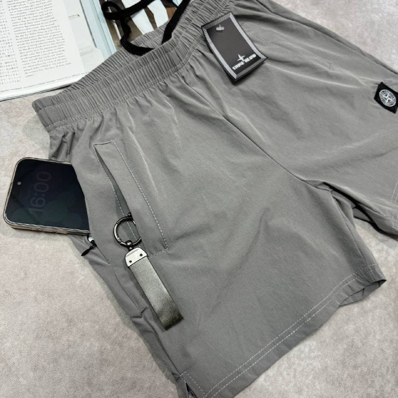 Stone Island Men's Compass Patch Casual Drawstring Shorts Collection AAA Quality Reps UK