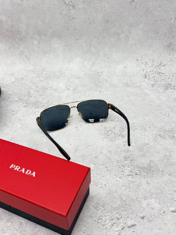 Prada Linea Rossa Men's Gold Aviator Sunglasses AAA Quality Reps UK