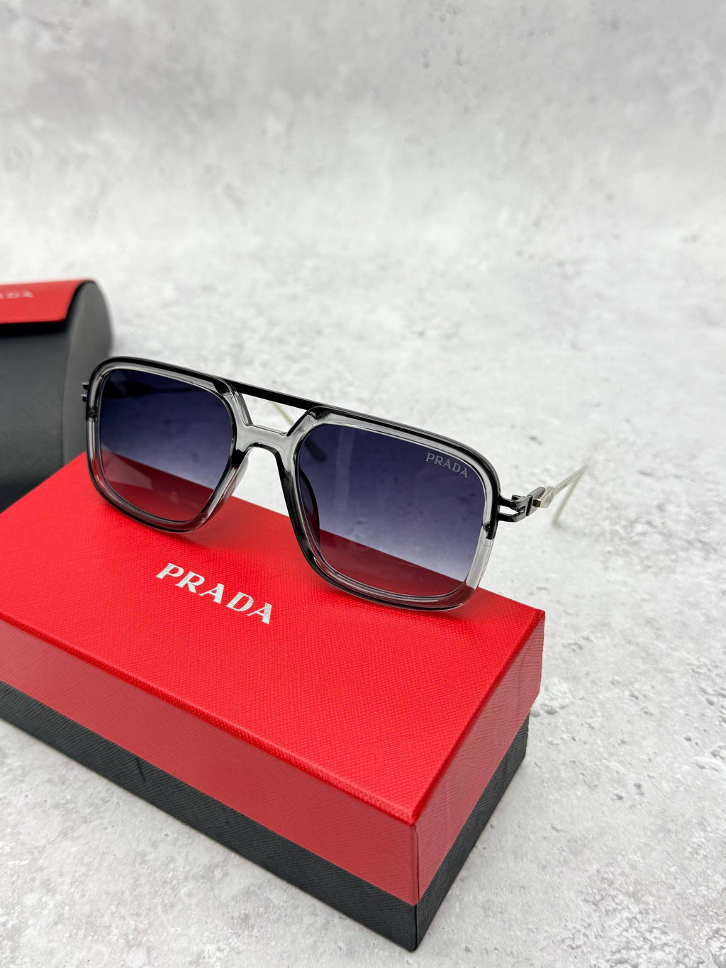 Prada Linea Rossa Men's Square Aviator Sunglasses Set AAA Quality Reps UK