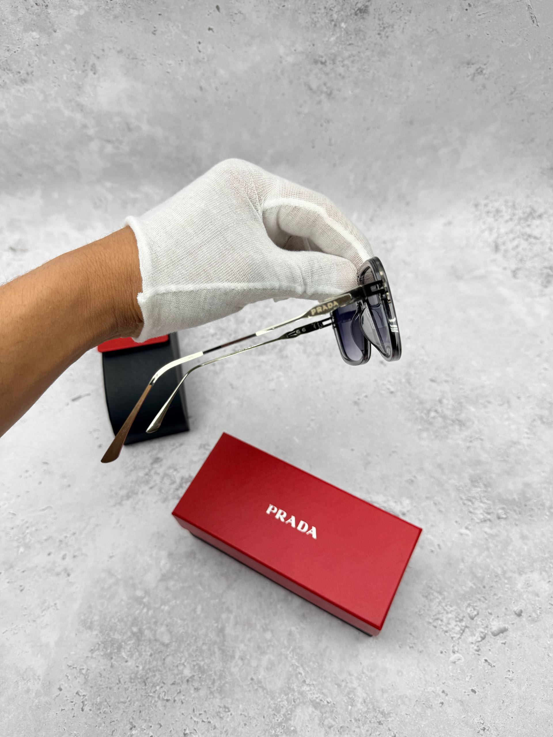 Prada Linea Rossa Men's Square Aviator Sunglasses Set AAA Quality Reps UK