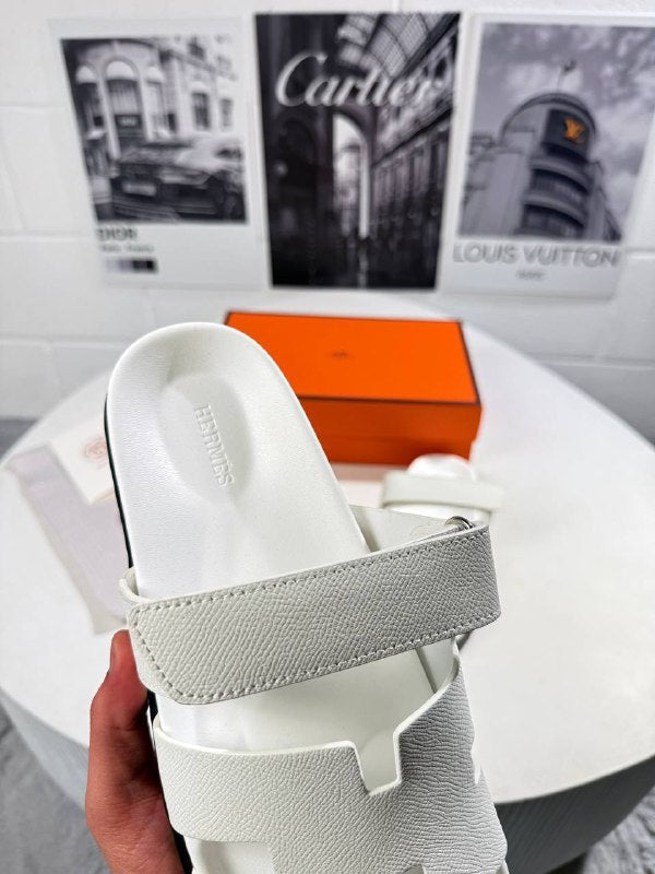 Hermès Men's Chypre Leather Sliders Set AAA Quality Reps UK