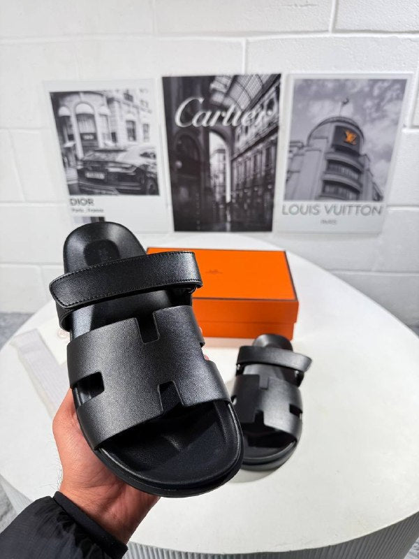 Hermès Men's Chypre Leather Sliders Set AAA Quality Reps UK