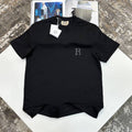 Hermès "H'Cheval" Cotton T-Shirt with Lambskin Leather Detail Reps Uk AAA+ Quality