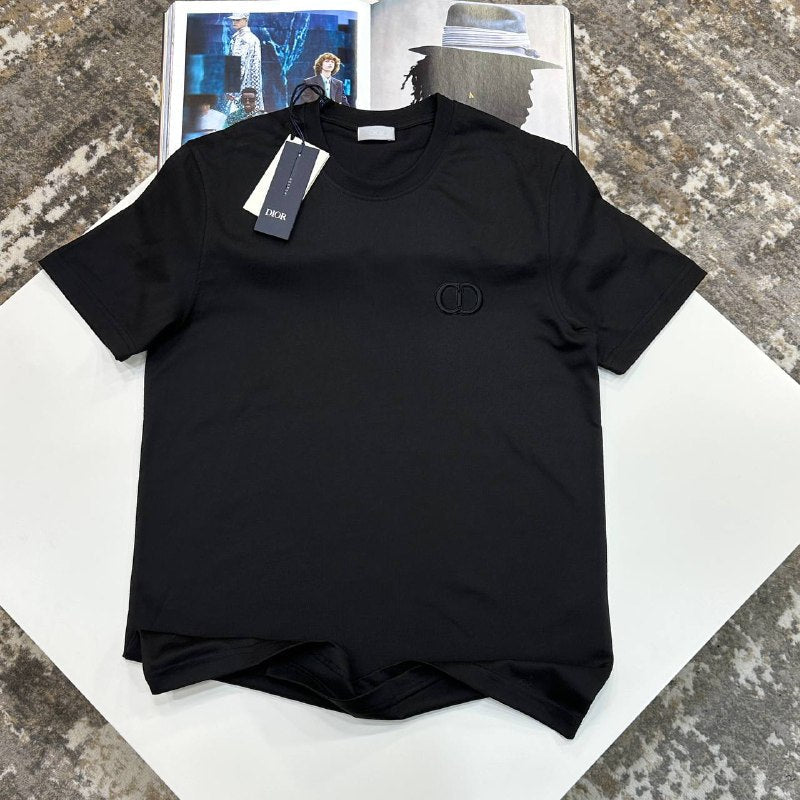 Dior CD Icon Regular Fit Black Cotton Jersey T-Shirt UK Reps AAA+ Quality