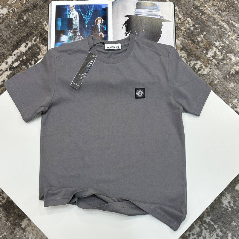 Stone Island Patch Logo Garment Dyed Cotton T-Shirt  UK Reps AAA+ Quality