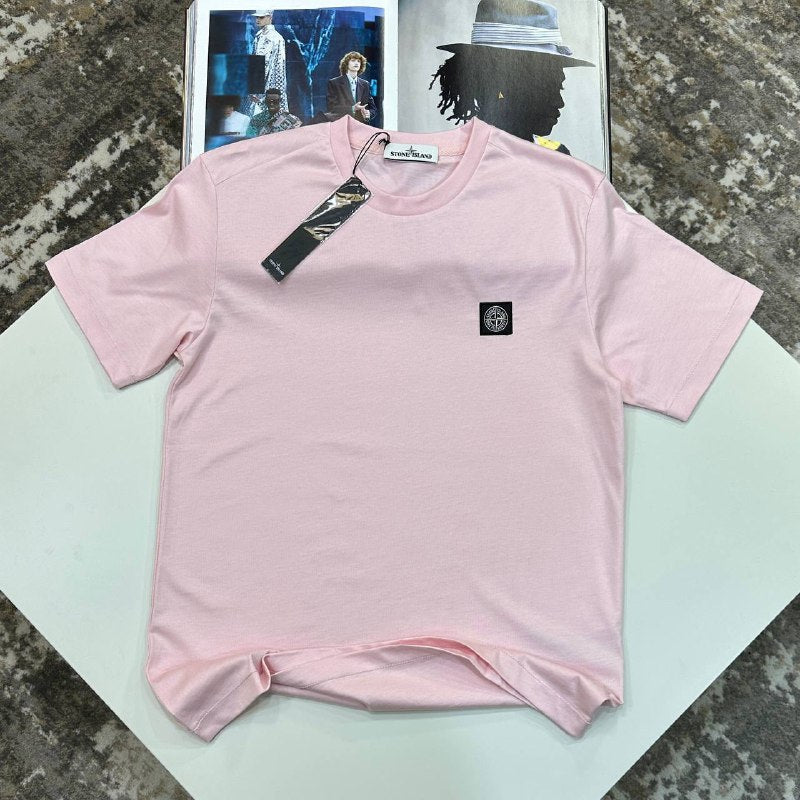 Stone Island Patch Logo Garment Dyed Cotton T-Shirt  UK Reps AAA+ Quality