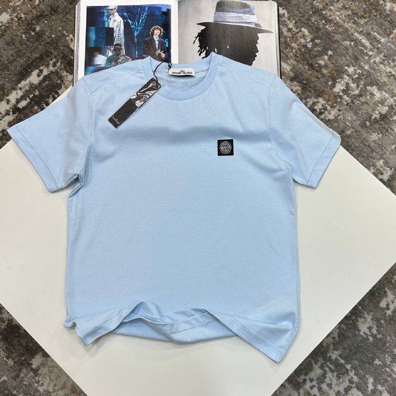 Stone Island Patch Logo Garment Dyed Cotton T-Shirt  UK Reps AAA+ Quality