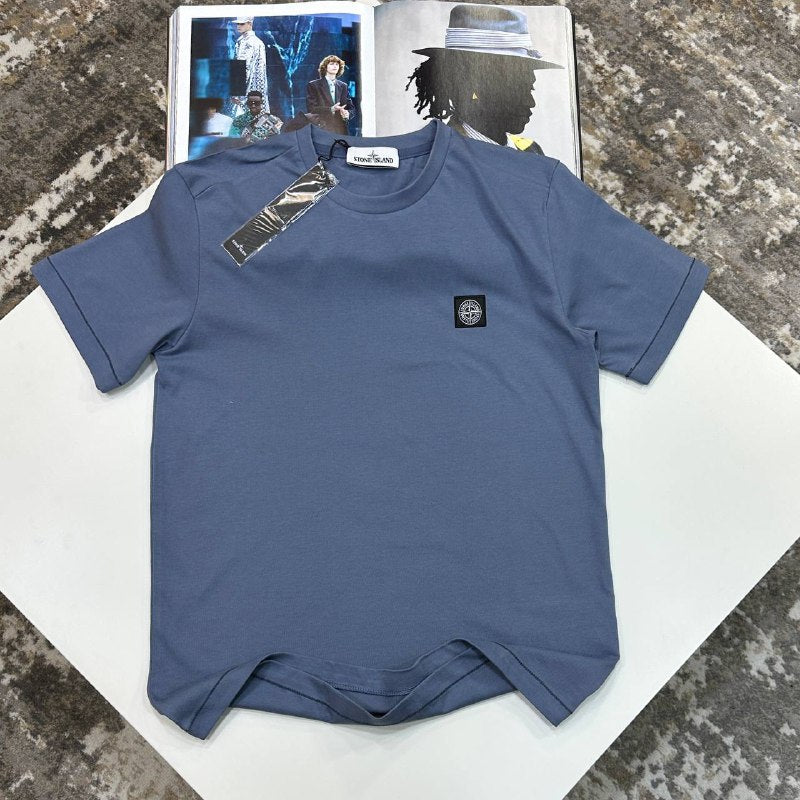 Stone Island Patch Logo Garment Dyed Cotton T-Shirt  UK Reps AAA+ Quality