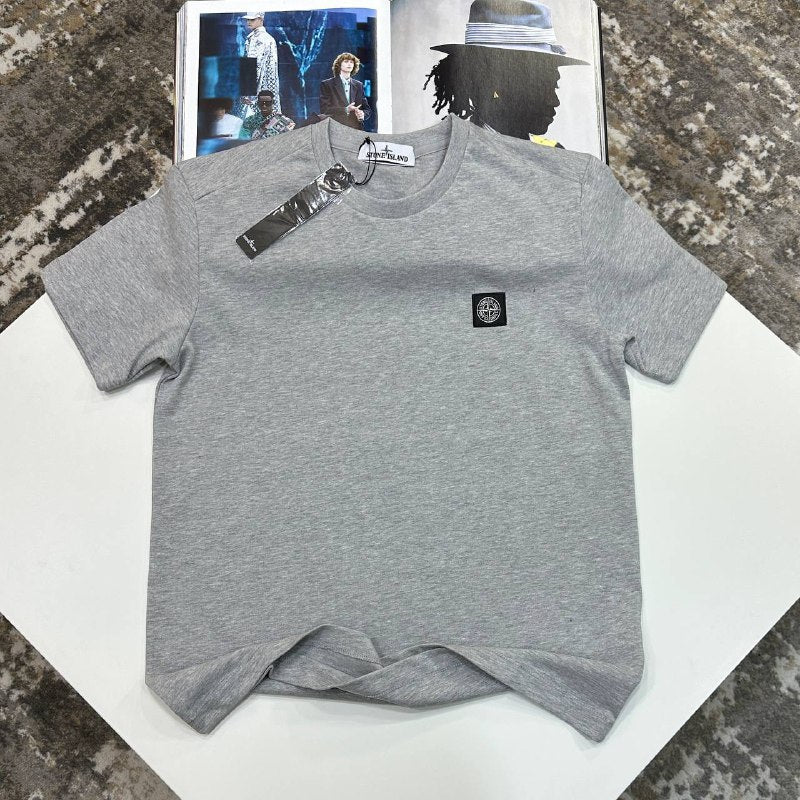 Stone Island Patch Logo Garment Dyed Cotton T-Shirt  UK Reps AAA+ Quality