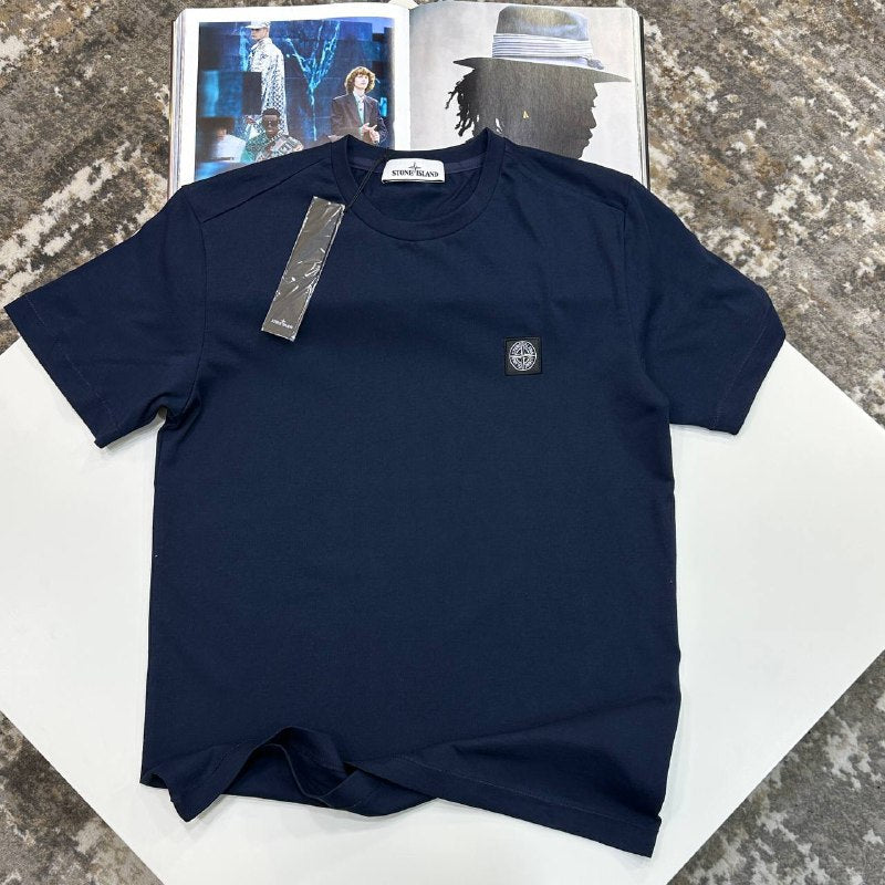 Stone Island Patch Logo Garment Dyed Cotton T-Shirt  UK Reps AAA+ Quality