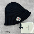 Moncler Logo Patch Virgin Wool Beanie UK Reps AAA Quality