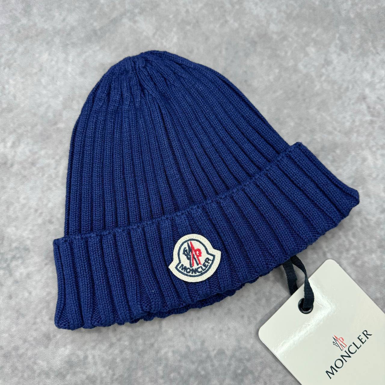 Moncler Logo Patch Virgin Wool Beanie UK Reps AAA Quality