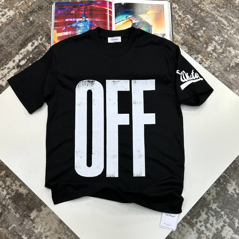 Off-White Big "OFF" Logo Print Cotton T-Shirt UK Reps AAA+ Quality