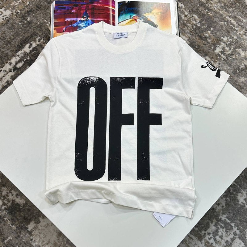Off-White Big "OFF" Logo Print Cotton T-Shirt UK Reps AAA+ Quality
