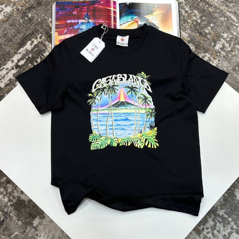 Casablanca Volcano Printed Classic T-Shirt UK Reps AAA+ Quality