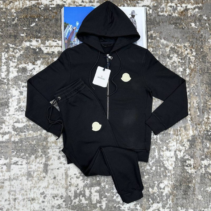 Moncler Logo Patch Hooded Tracksuit Set UK Reps AAA+ Quality