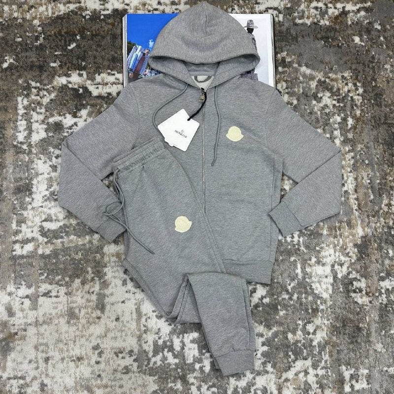 Moncler Logo Patch Hooded Tracksuit Set UK Reps AAA+ Quality