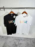 Loewe Embroidered Multi-Color Logo T-Shirt UK Reps AAA Quality