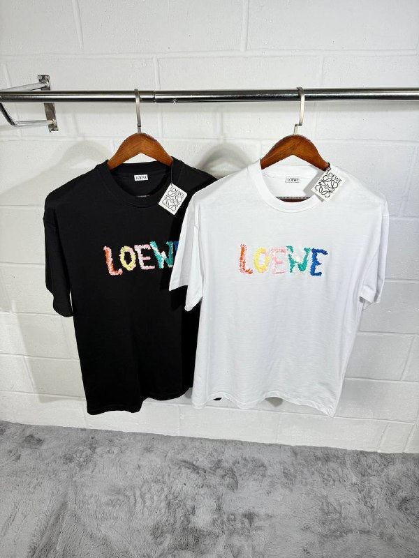 Loewe Embroidered Multi-Color Logo T-Shirt UK Reps AAA Quality