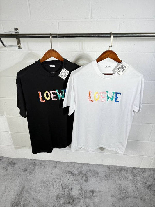 Loewe Embroidered Multi-Color Logo T-Shirt UK Reps AAA Quality